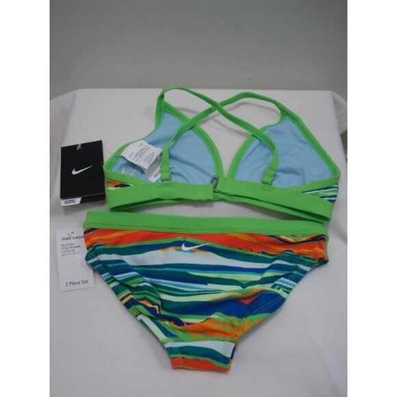 Nike Rio Geo Convertible Halter Two Piece Girls Size 24/GRL8 New - Picture 11 of 12